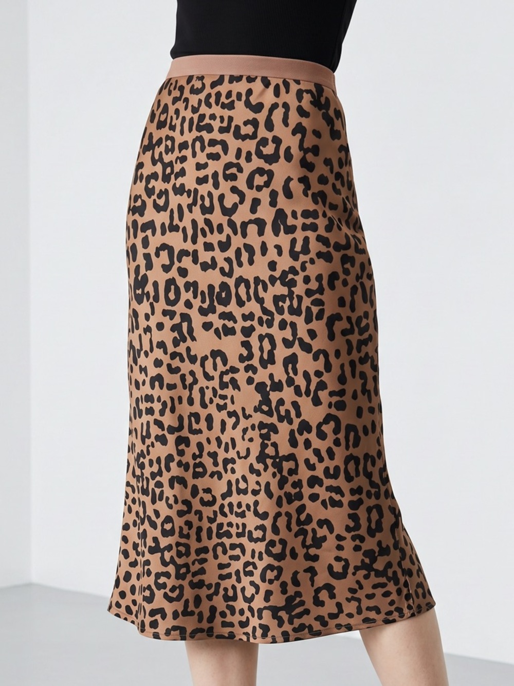 🆕 CAMI NYC 100% Silk Lined Leopard-Print Midi SkirtNew with Tags Medium